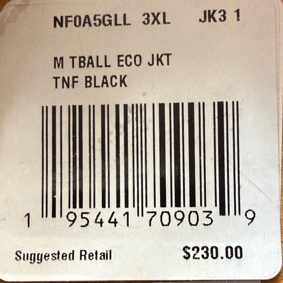 The North Face Men's Black Thermoball Puffer Jacket XXXL - Picture 6 of 7